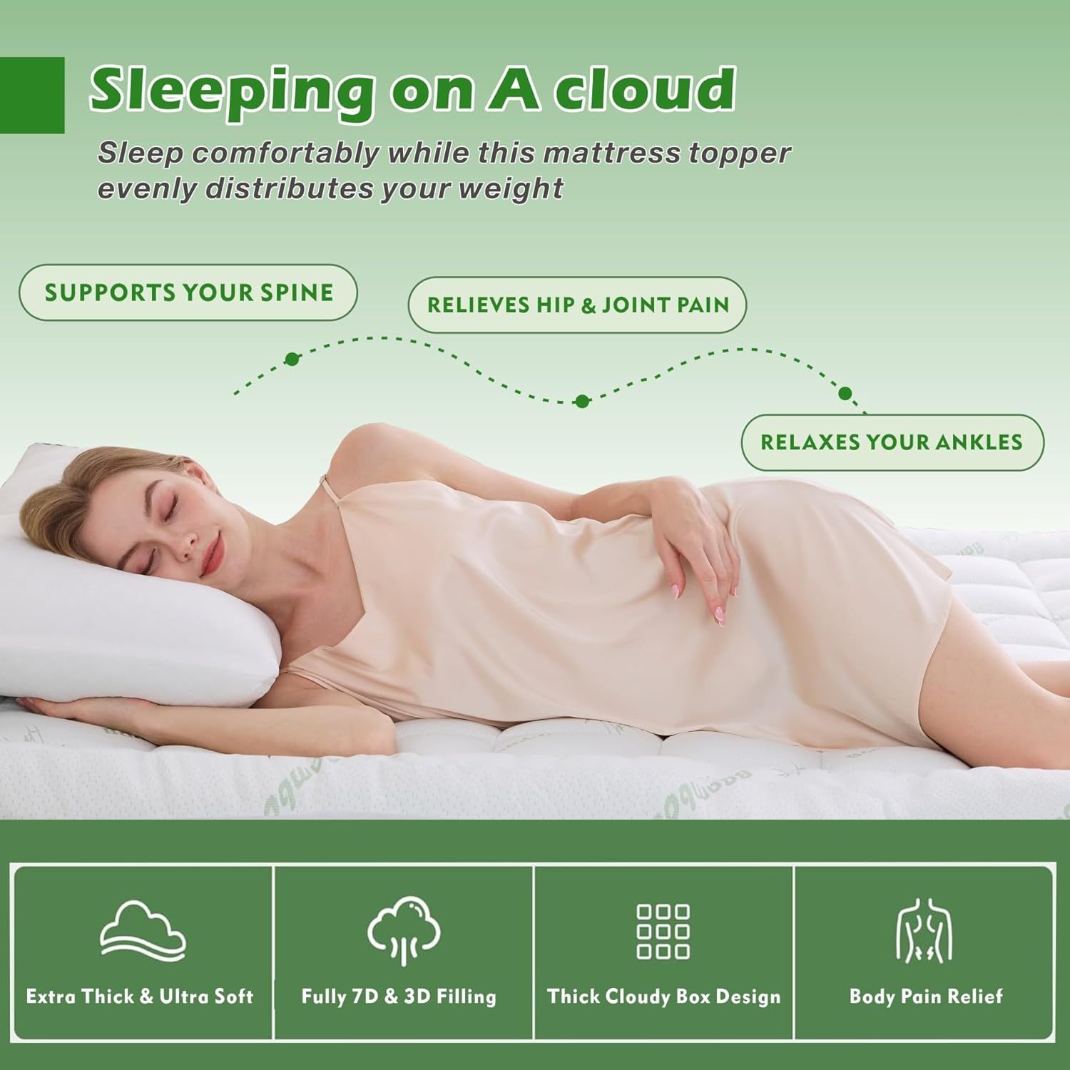 800GSM Mattress Topper Viscose Derived from Bamboo view 5