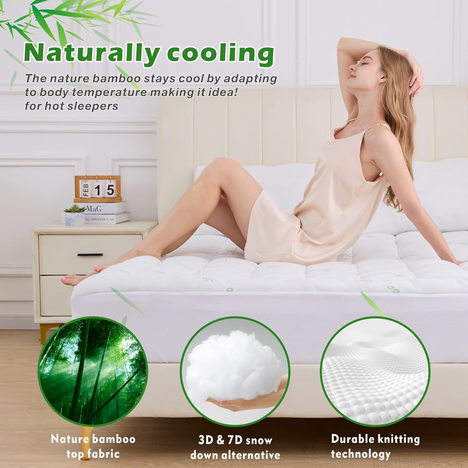 800GSM Mattress Topper Viscose Derived from Bamboo view 4