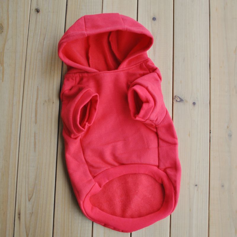 yRL Pet Hooded Sweatshirt Fleece Black Red xl view 5