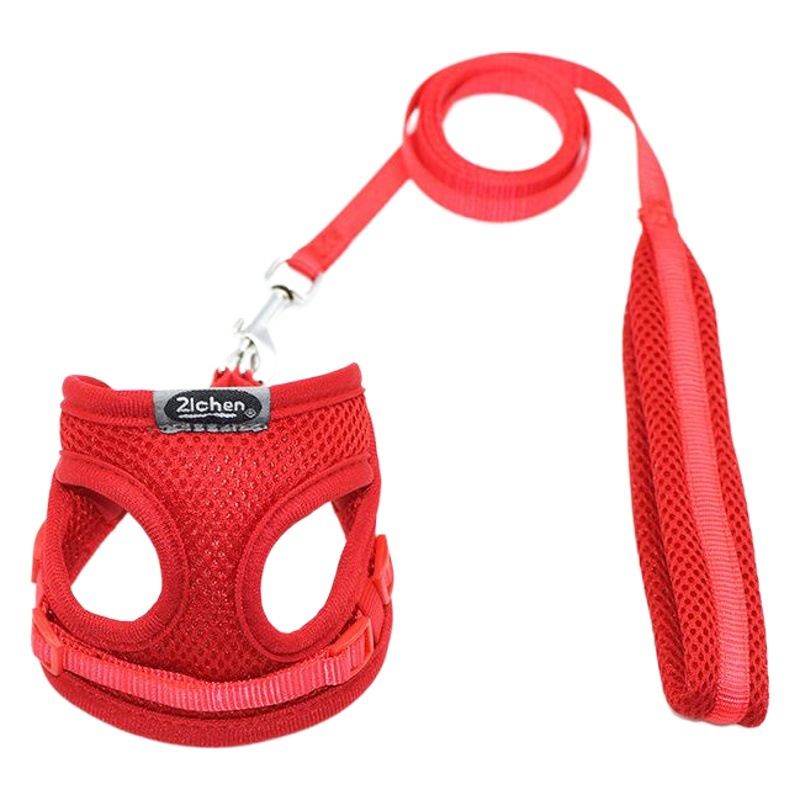 Zichen Mesh Dog Vest Harness Small Medium Yellow 1.5 bust 37cm * 50cm view 2