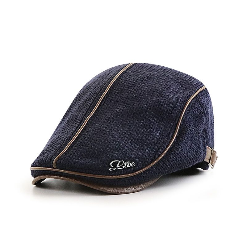Yang Guan Knitted Cap Men Winter Warm Dark Blue view 6