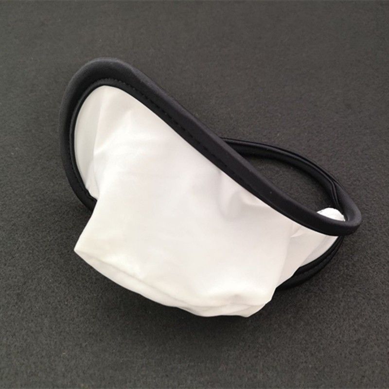 Men Nylon Invisible C String Panties Male C black edge sky blue smooth surface view 4