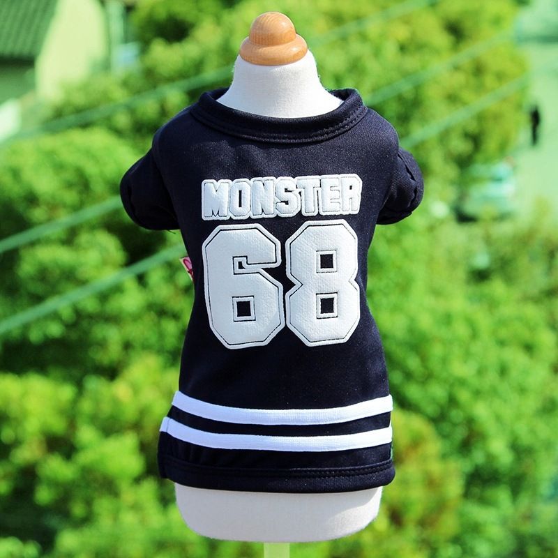 Pet T Shirt Cotton Little Monster Navy blue XS