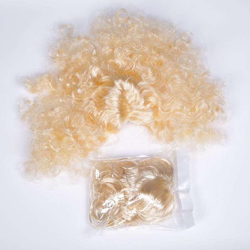 Pet Wig Long Curly Light Gold K Silk P Silk view 5