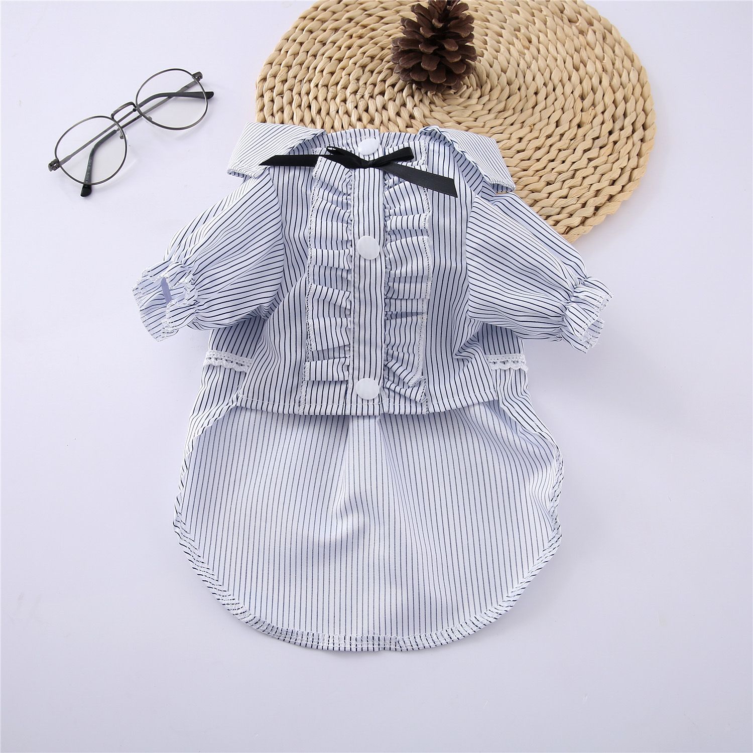 Pet Dog Shirt Polyester Casual Small Breed BLUE SHIRT view 4