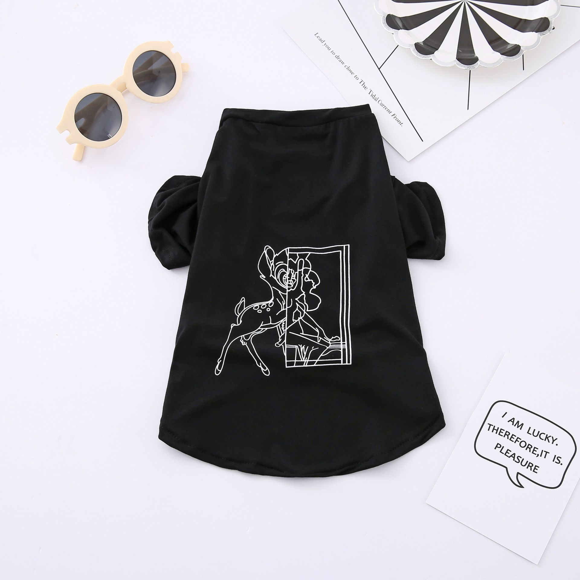 Odd Pet Dog Owner T Shirt Cotton Vest Dog vest deer M