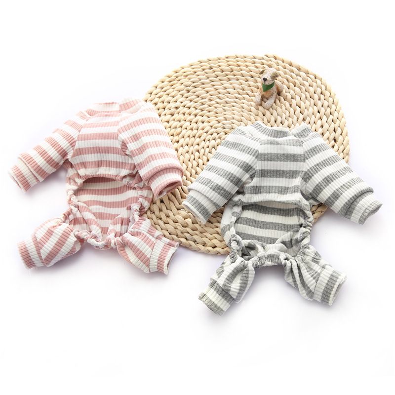 Odd Pet Dog Pajamas Cotton Casual Style Three dogs pink view 3