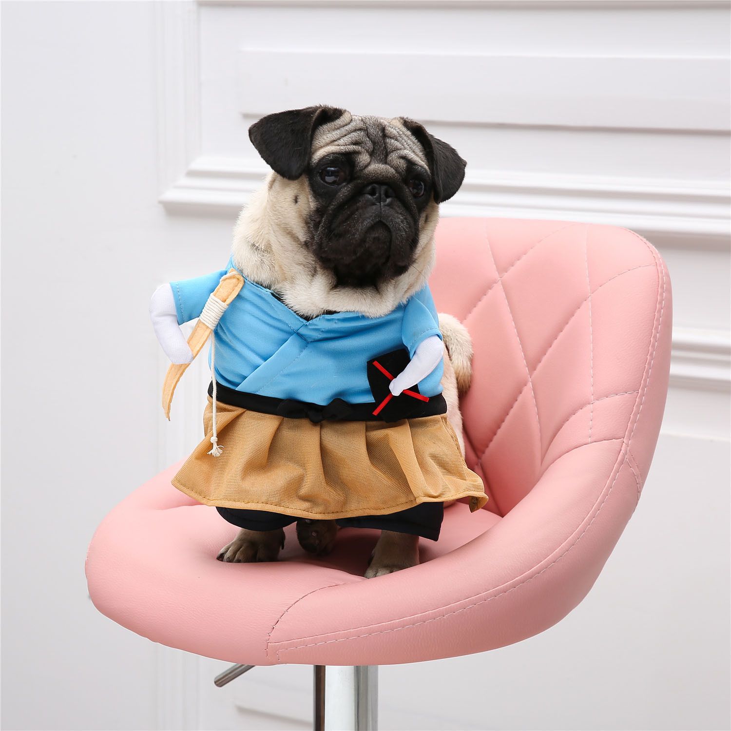 Pet Dog Transformation Costume Polyester Red scarf L view 5