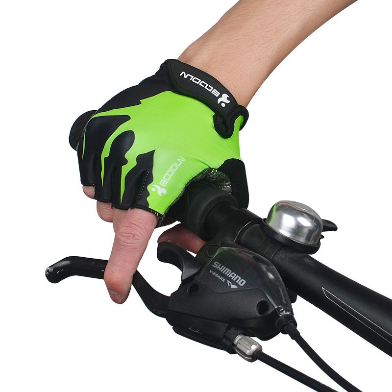 Boodun Cycling Gloves Lycra Mountain Bike White view 2