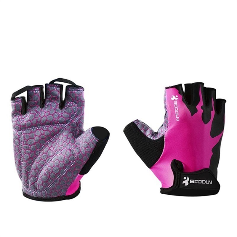 Boodun Cycling Gloves Lycra Mountain Bike Rose Red XL