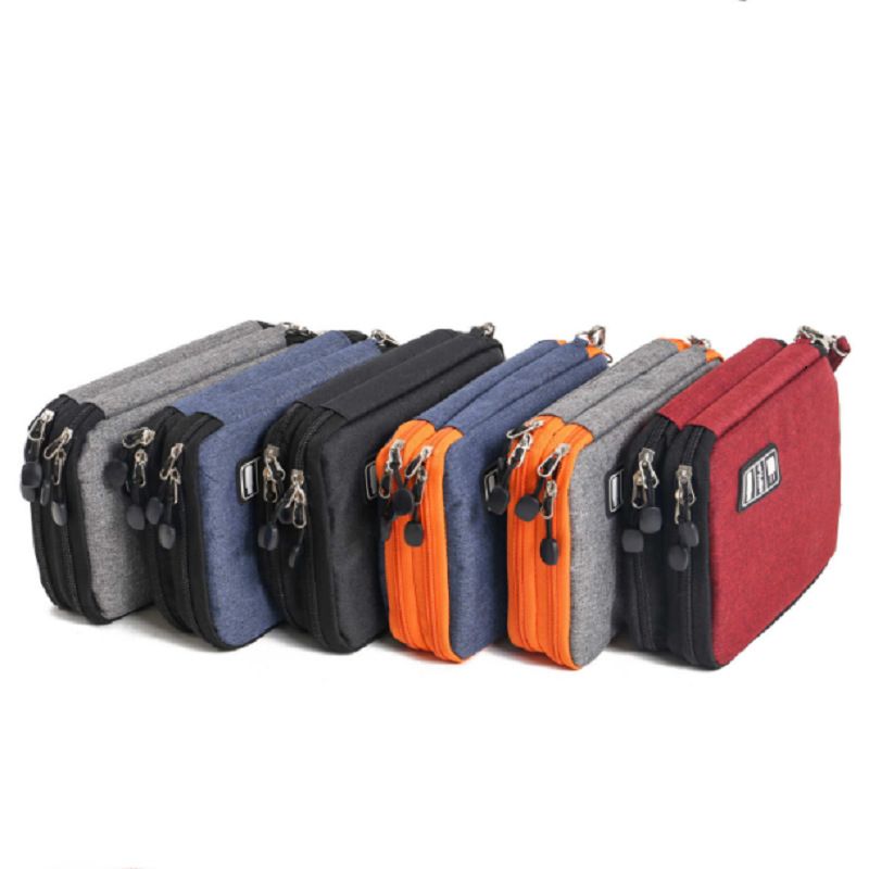 HD-WISS Travel Digital Storage Bag 600D Oxford Small size wine red view 3