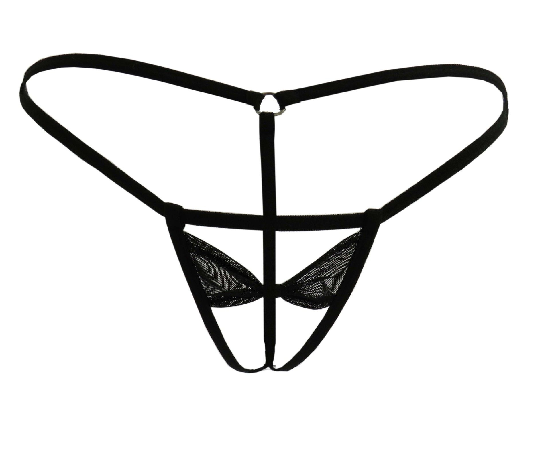 Women T Panties Mesh Polyester Underwear White All yards view 2
