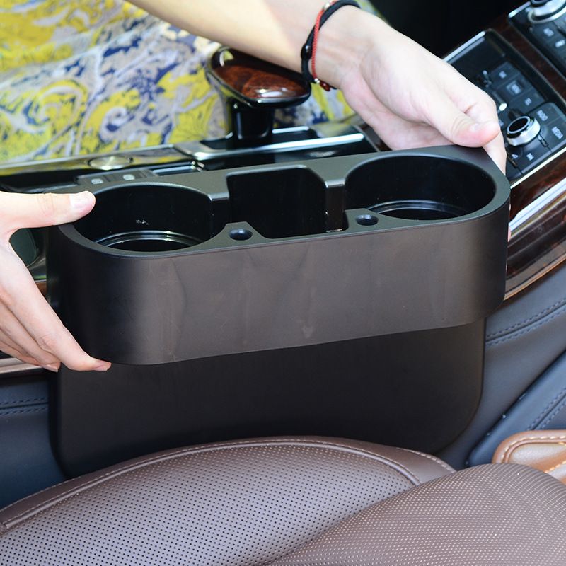 Rundong Car Seat Gap Organizer Cup Holder Phone Storage Black view 3