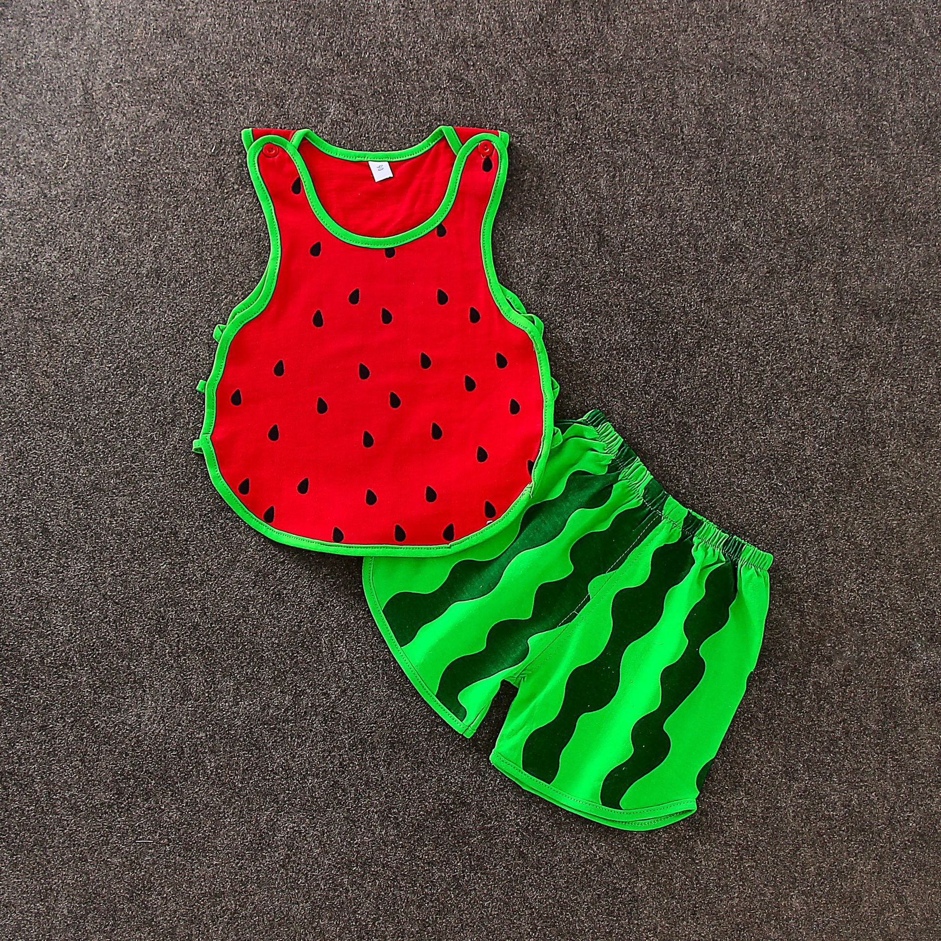 Baby Cotton Summer Trousers Set 2 Piece Unisex Watermelon Set 110cm