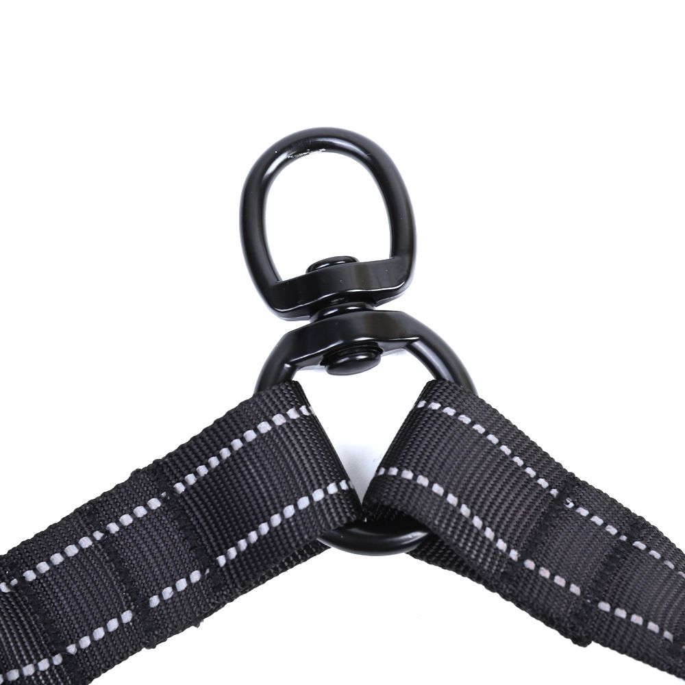 hcpet Pet Double Leash Nylon Retractable 2 in 1 Black view 3