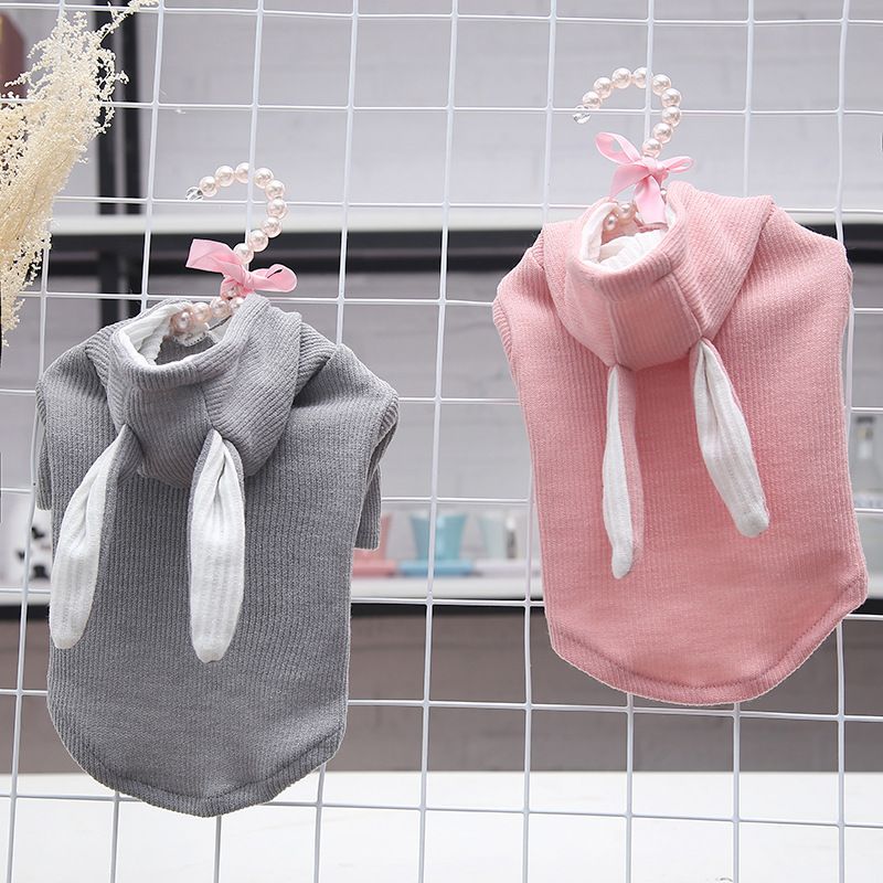 Odd Pet Rabbit Ear Vest Dog Cat Clothes gray long ear vest XL view 3
