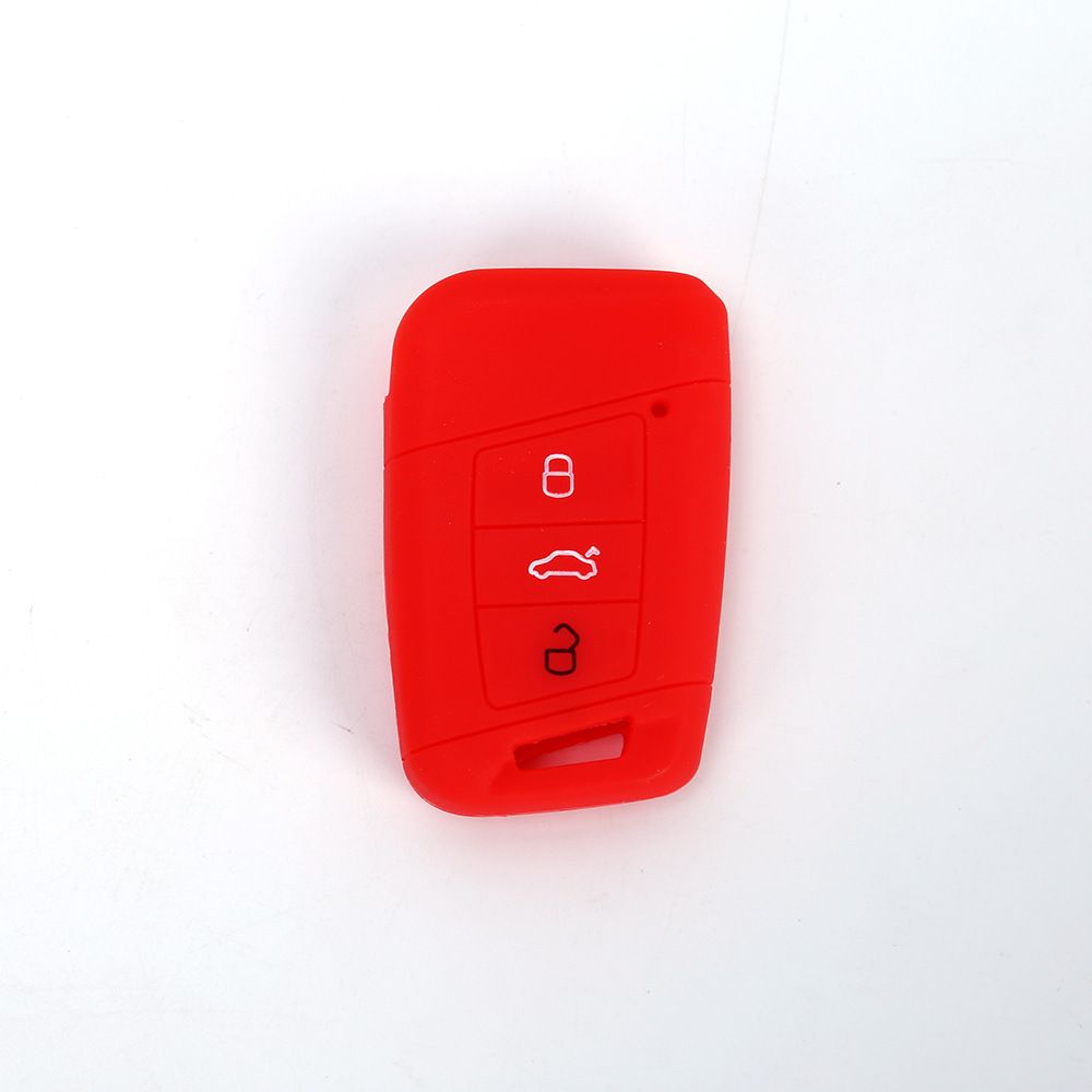 Silicone Key Case for VW Golf 7 Magotan Tiguan L Red — image 1