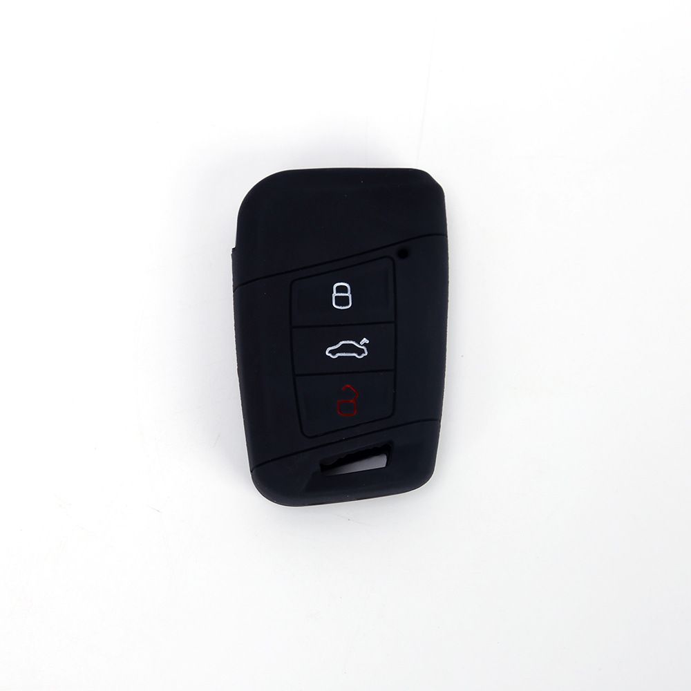 Silicone Key Case for VW Golf 7 Magotan Tiguan L Black — image 1
