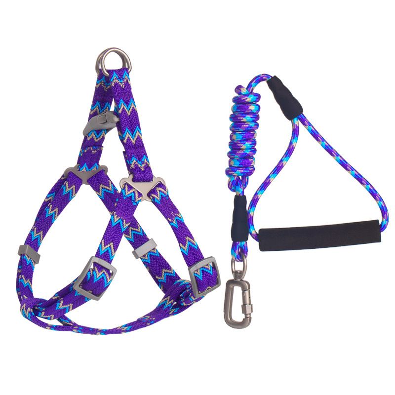 Zichen Nylon Pet Chest Strap 0.6 Drawstring Blue 1.0 drawstring +2.0 chest back