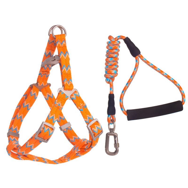Zichen Nylon Pet Chest Strap 0.6 Drawstring Orange 1.0 drawstring +2.0 chest back