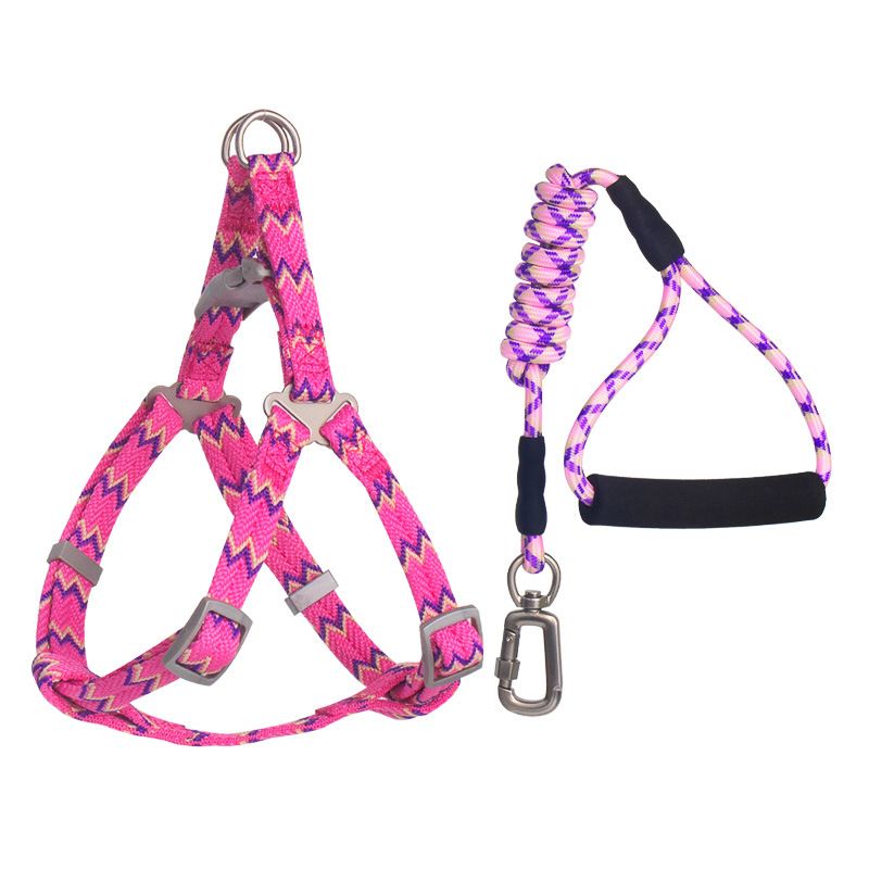 Zichen Nylon Pet Chest Strap 0.6 Drawstring Rose Red 1.0 drawstring +2.0 chest