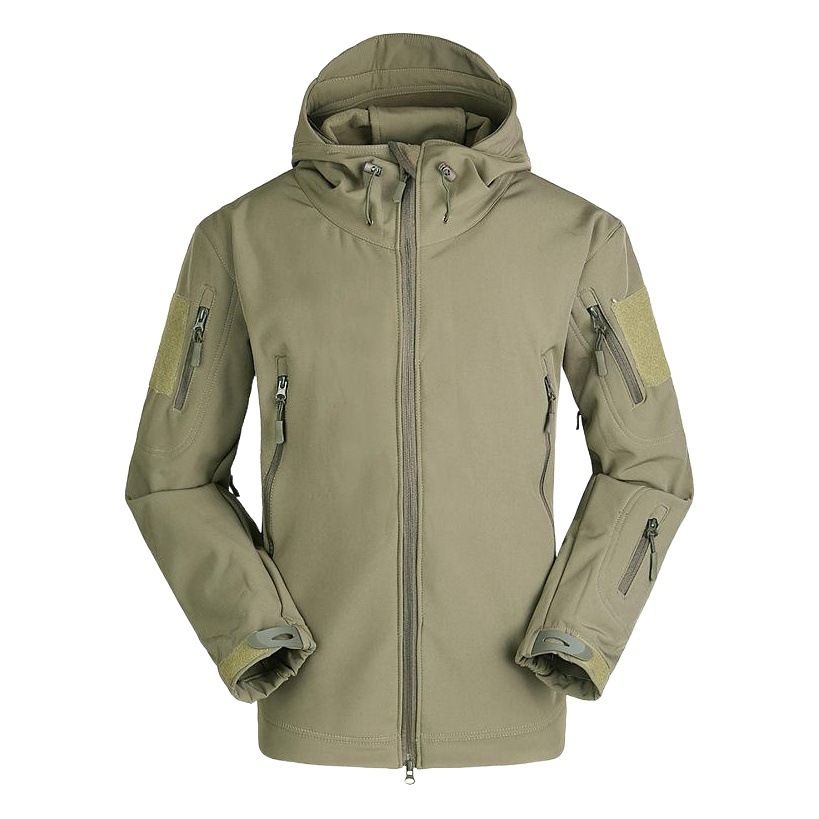 ESDY Men Softshell Jacket Outdoor Fleece Training Coat Black view 2