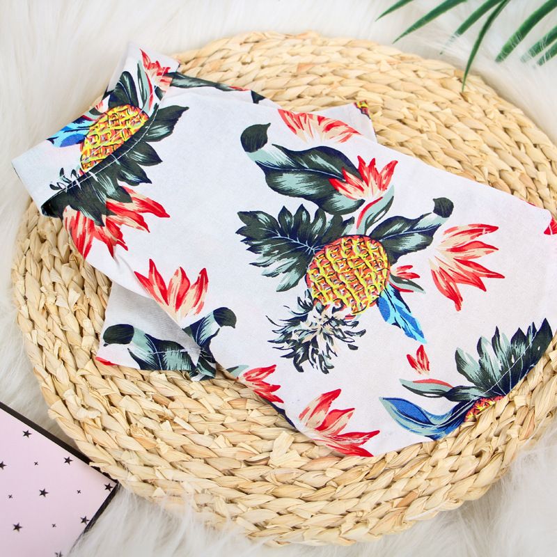 Pet Shirt Hawaii Print Odd Pet Dog Cat Hawaiian Blue L view 3