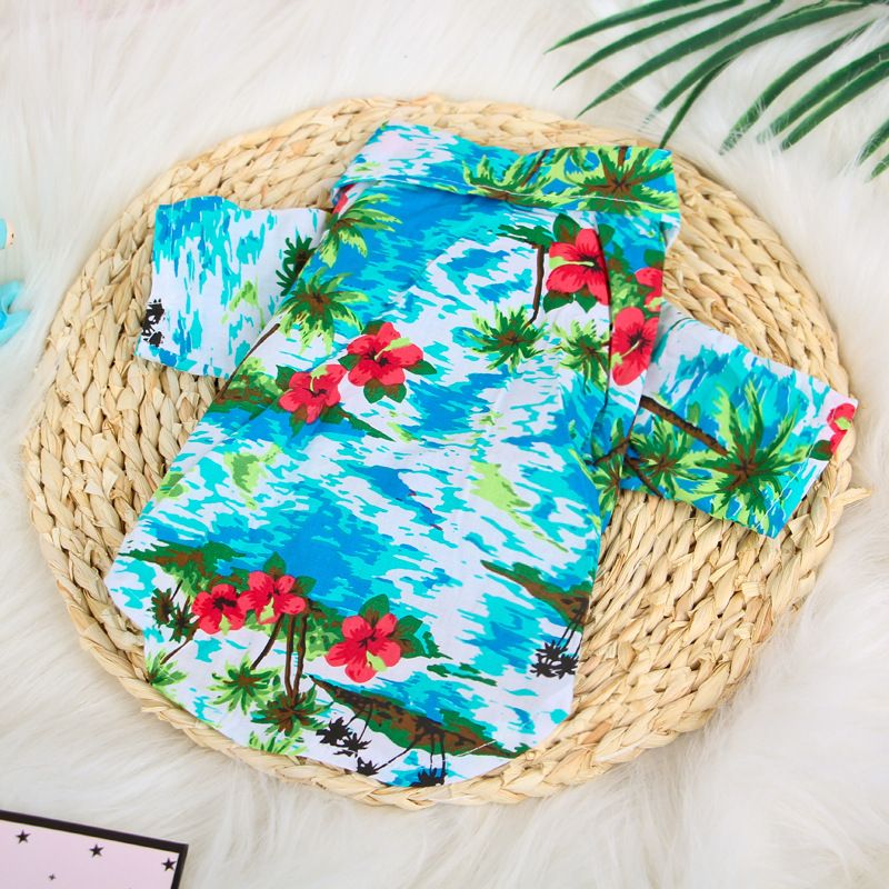 Pet Shirt Hawaii Print Odd Pet Dog Cat Hawaiian Blue XXL view 4