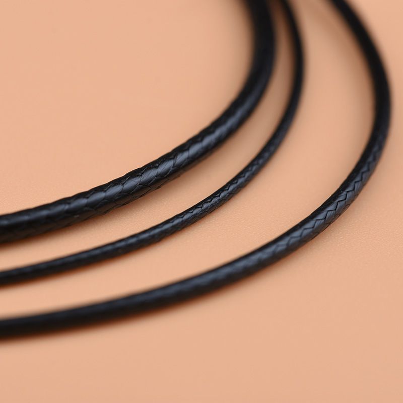 925 Silver Wax Rope Necklace 45cm 2mm/length 50cm view 3