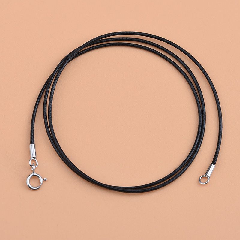 925 Silver Wax Rope Necklace 45cm 1.5mm/length 55cm view 2