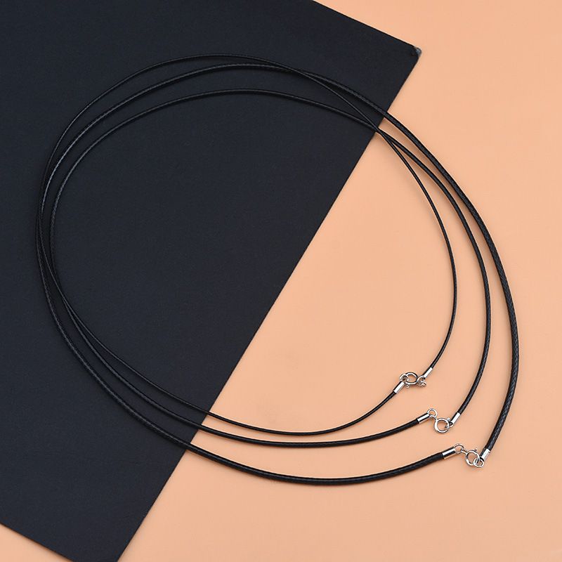 925 Silver Wax Rope Necklace 45cm 1.5mm/length 50cm view 5