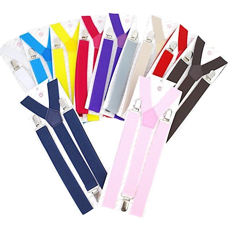 Clockwise 3 Clip Suspenders Unisex Adjustable Polyester Yellow view 3