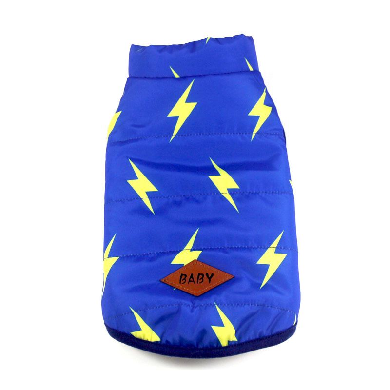 Dog Winter Clothes Two Legged Warm Cotton Blue XL