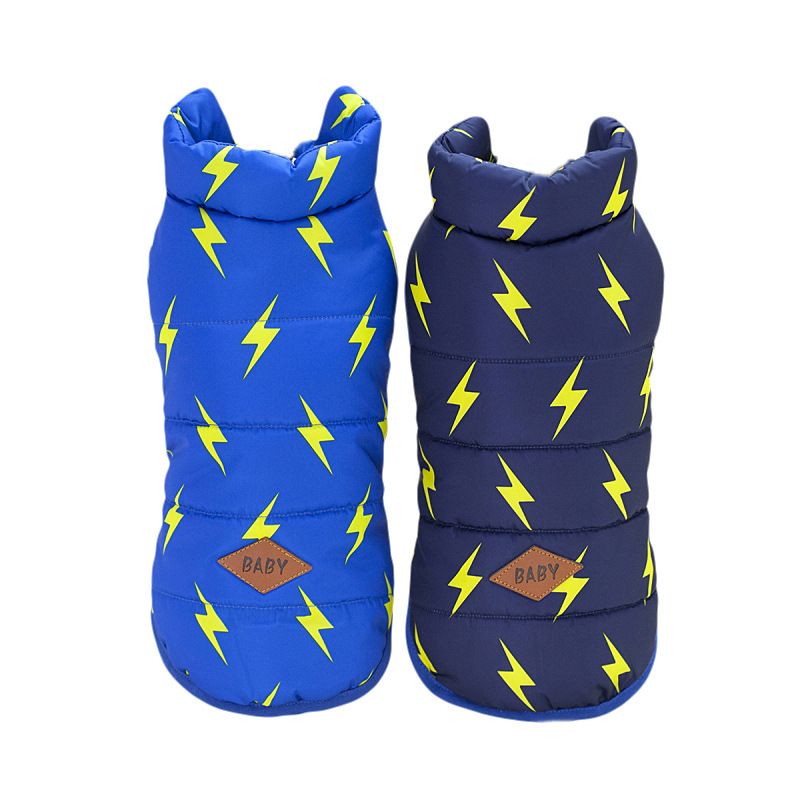 Dog Winter Clothes Two Legged Warm Cotton Blue XL view 2