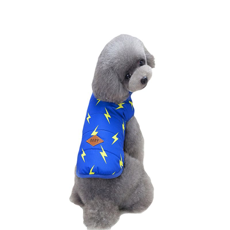 Dog Winter Clothes Two Legged Warm Cotton Black view 6