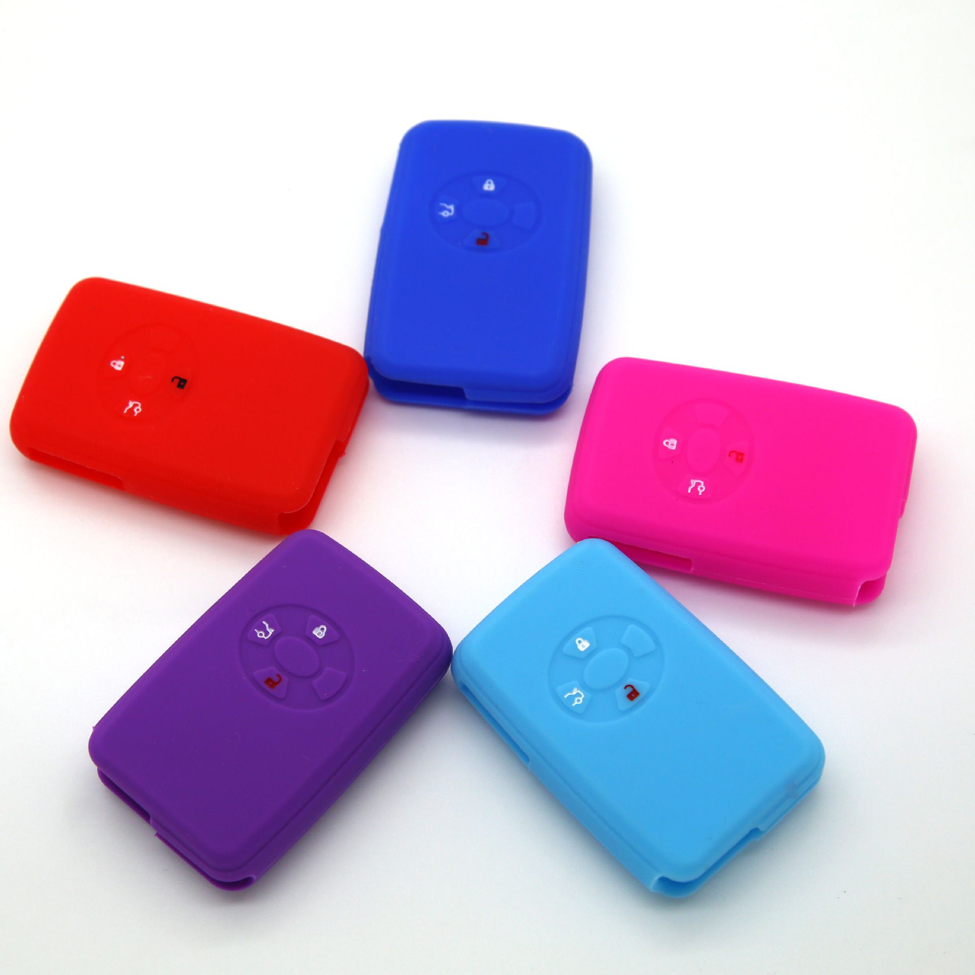 Silicone Key Case For Toyota Corolla 3 Button Sea Blue view 3