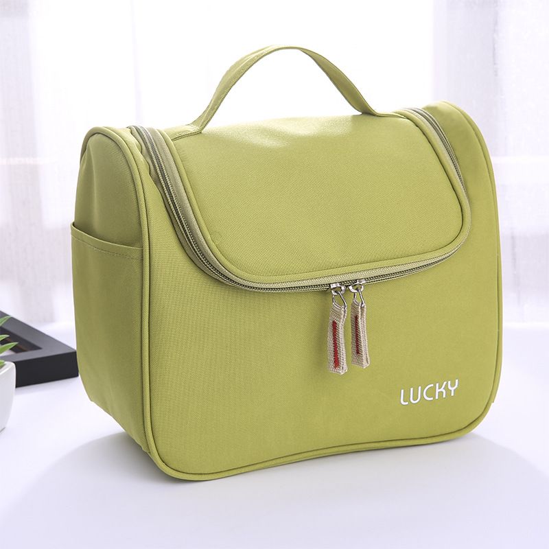 Angelica dahurica Travel Cosmetic Bag Large Waterproof Green Large size
