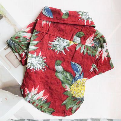 Pet Shirt Hawaii Print Odd Pet Dog Cat Red XXL