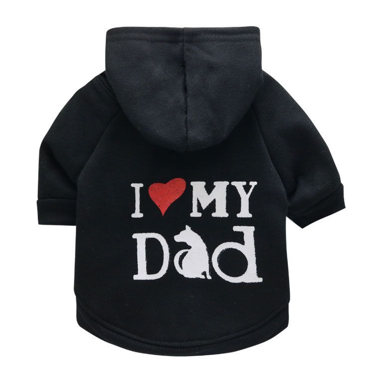 DROOLING DOG Pet Sweatshirt Polyester Hooded Casual Black M