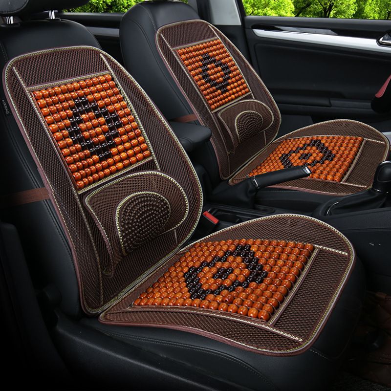 Yi Nirui Bamboo Car Seat Cushion Breathable Cooling Luxury wooden bead coffee — image 1