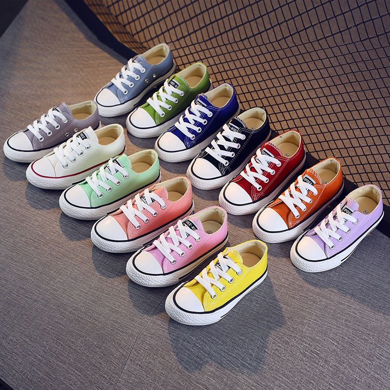 OPOEE Kids Canvas Shoes Low Top Lace Up Tender powder 26 view 3