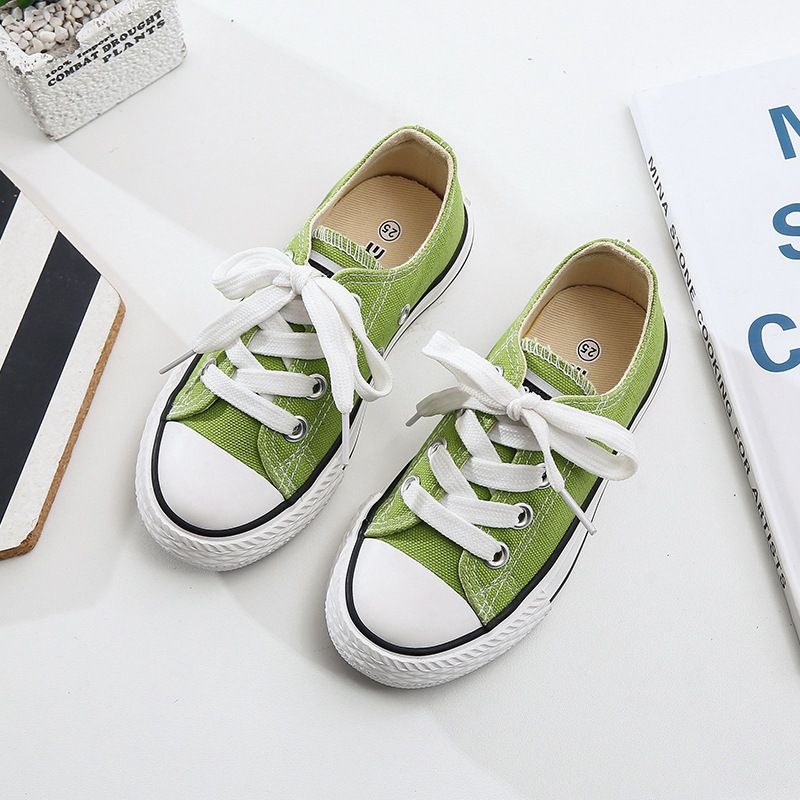 OPOEE Kids Canvas Shoes Low Top Lace Up Tender powder 26 view 6