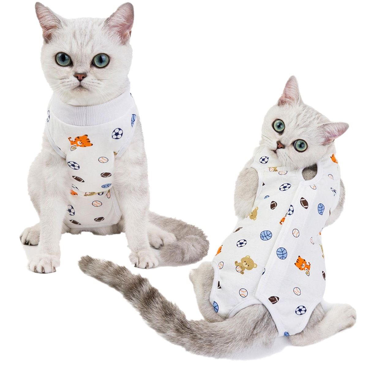 Ada Cat Post Surgery Recovery Clothes Cotton Banana view 2