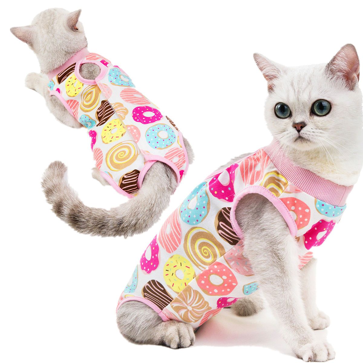 Ada Cat Post Surgery Recovery Clothes Cotton Banana view 7