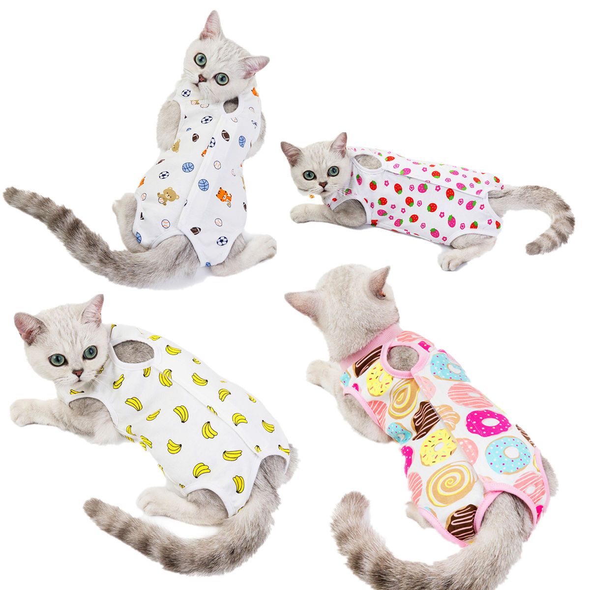 Ada Cat Post Surgery Recovery Clothes Cotton Banana M view 3