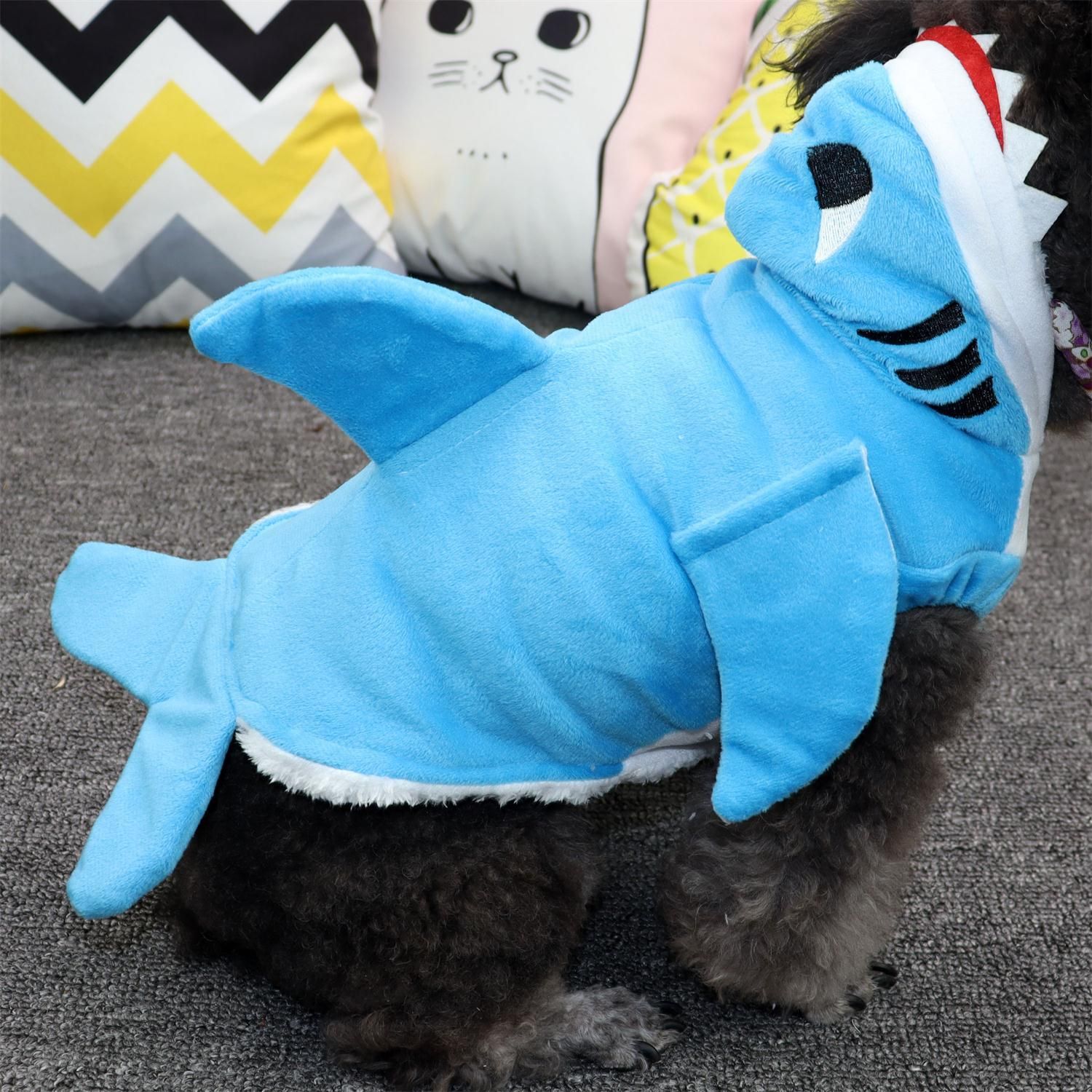 Pet Clothes Shark Transformation Outfit Odd Pet XS Shark clothes view 5