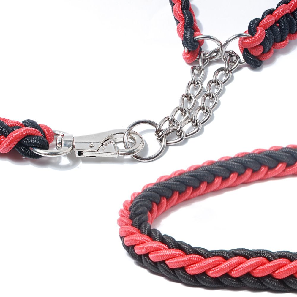 Dog Leash Nylon Hand Woven 1.5cm Grass Green 2.0cm view 2