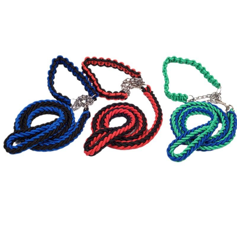 Dog Leash Nylon Hand Woven 1.5cm Grass Green 2.0cm view 4