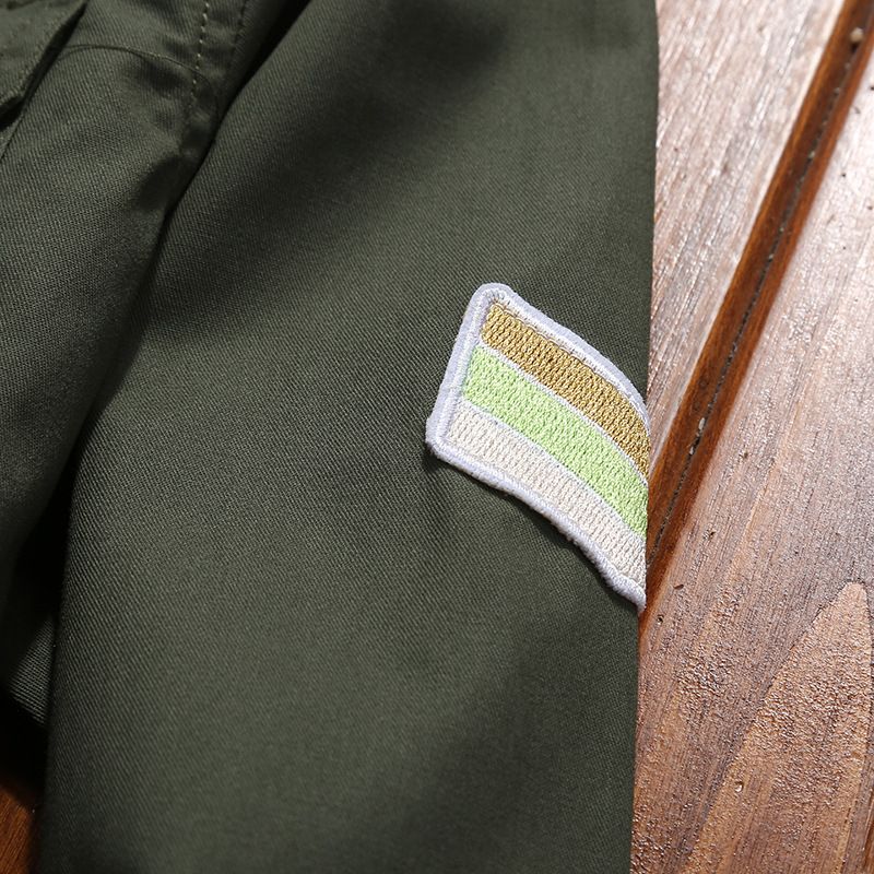 Jekop Men Long Sleeve Cotton Shirt Outdoor Workwear Army Green XXXL view 4