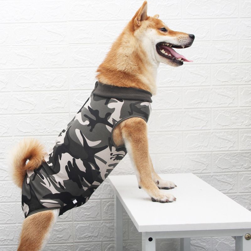 Ada Dog Post Surgery Recovery Clothing Striped Camouflage XS